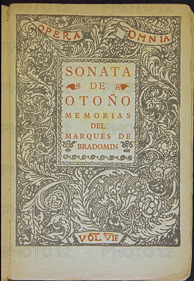 VALLE INCLAN RAMON 1866-1936
PORTADA DE "SONATA DE OTOÑO-MEMORIAS DEL MARQUES DE BRADOMIN"-OPERA