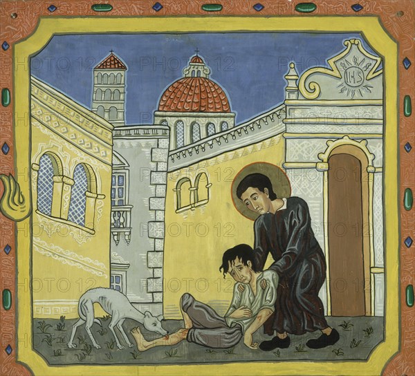 GANTIER BERNARDO 
SAN LUIS GONZAGA CUIDANDO A LOS APESTADOS DE ROMA- 1990
MADRID, IGLESIA DE SAN