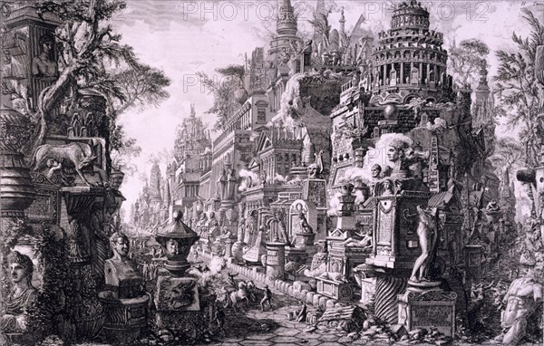 PIRANESI GIAMBATTISTA 1720/78
MONUMENTO SEPULCRAL DE ROMA Y DE LA CAMPIÑA ROMANA-TOMO II DE SU