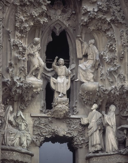GAUDI ANTONI 1852-1926
DET- FACHADA DEL NACIMIENTO- JESUS DISCUTIENDO CON LOS DOCTORES EN EL
