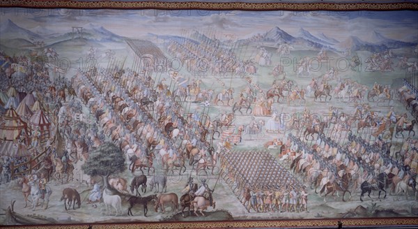 GRANELLO/TAVARON/CASTELLO/CAMBIASSO
DET- BATALLA DE HIGUERUELA (1431) - PINTURA AL FRESCO 1585 -