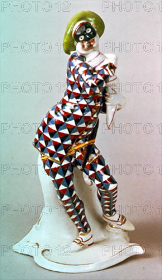 FIGURILLA DE PORCELANA INGLESA - ARLEQUIN
