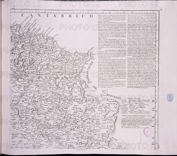 LOPEZ TOMAS 1730/1802
MAPA DEL REINO DE GALICIA DEDICADO A JOSE MOÑINO CONDE DE FLORIDABLANCA -
