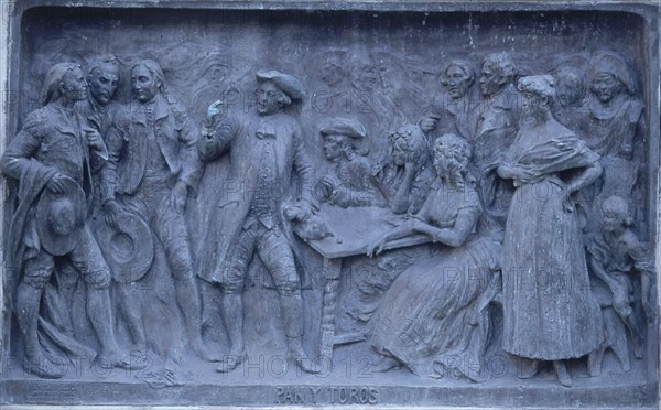 COULLAUT VALERA LORENZO 1876/1932
MONUMENTO A LOS SAINETEROS MADRILEÑOS- 1913 - PAN Y TOROS-