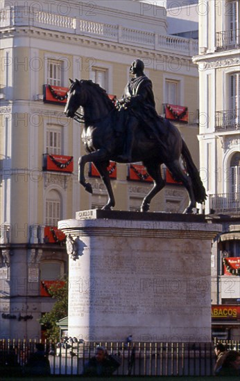 MENA JUAN PASCUAL DE 1707/1784
ESTATUA ECUESTRE DE CARLOS III - S XVIII -  INSTALADA EN