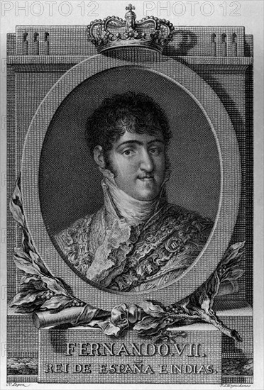 RETRATO DE FERNANDO VII REY DE ESPAÑA E INDIAS - GRABADO S XIX
MADRID, MUSEO