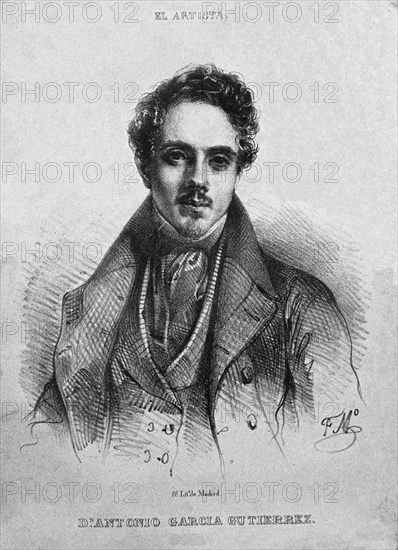 RETRATO DE DON ANTONIO GARCIA GUTIERREZ - LITOGRAFIA S XIX
MADRID, MUSEO ROMANTICO
MADRID