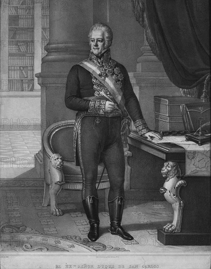 RETRATO DEL DUQUE DE SAN CARLOS - LITOGRAFIA S XIX
MADRID, MUSEO ROMANTICO
MADRID