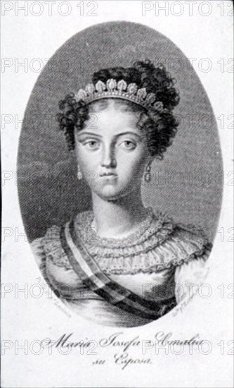 LACOMA SANS FCO 1784/1849
RETRATO DE MARIA JOSEFA AMALIA ESPOSA DE FERNANDO VII - GRABADO S