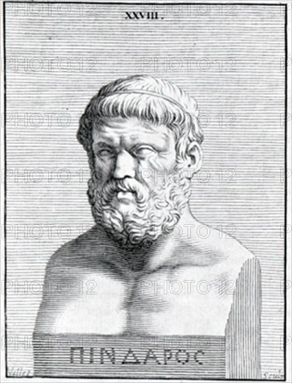 PINDARO - 518/438 AC - POETA GRIEGO
MADRID, BIBLIOTECA NACIONAL GRABADO
MADRID