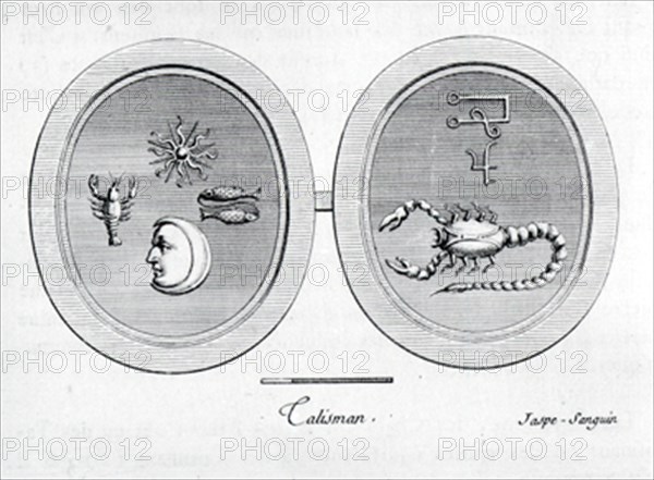 DIBUJO DE TALISMAN CON SIMBOLOS DEL ZODIACO - ESCORPIO - CANCER - PISCIS - JUPITER
MADRID,