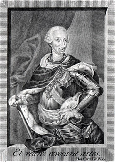 CARLOS III DE BORBON REY DE ESPAÑA - 1716/1788
MADRID, BIBLIOTECA NACIONAL GRABADO
MADRID