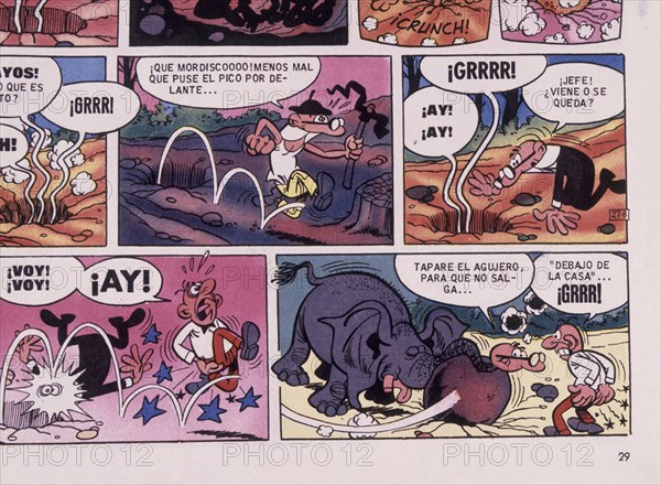 IBAÑEZ FRANCISCO 1936-
VIÑETAS DE UN COMIC DE MORTADELO Y FILEMON
MADRID, COLECCION