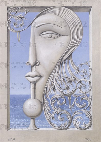 PEREZ VILLALTA GUILLERMO 1948-
INVENCION Nº-CABEZA MODERNA CON HOJA DE ACANTO- Comenzado en Tarifa
