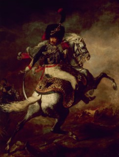 GERICAULT, THEODORE. OFICIAL DE CAZADORES DE LA GUARDIA IMPERIAL A LA CARGA - 1812 -  292x194 - ROMANTICISMO FRANCES