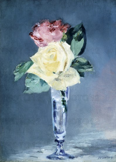 MANET EDUARD 1832/83
ROSAS EN UNA COPA DE CHAMPAGNE - 1882 - O/L - 54,6x35,2 - IMPRESIONISMO