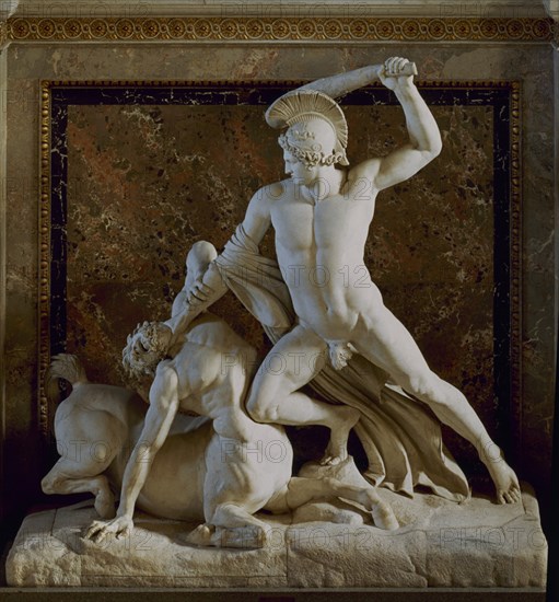 CANOVA ANTONIO 1757/1822
TESEO LUCHANDO CON EL CENTAURO - ESCULTURA EN MARMOL - 1804 -
