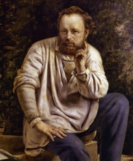 Courbet, Proudhon and his Children (detail)