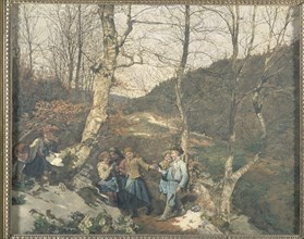 WALDMÜLLER FERDINAND 1793/1865
LOS RECOLECTORES DE VIOLETAS - S XIX - O/L - PINTURA
