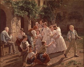 WALDMÜLLER FERDINAND 1793/1865
BODA DE ALDEA - S XIX - O/L - PINTURA AUSTRIACA
VIENA, GALERIA