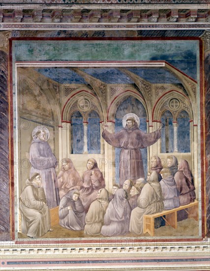 GIOTTO 1266/1337
HISTORIA DE SAN FRANCISCO - LA APARICION AL CAPITULO DE ARLES - 1297/1300 -