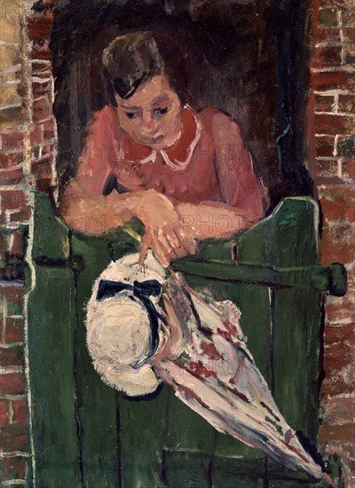 SOUTINE CHAÏM 1894/1943
MUJER CON UNA SOMBRILLA - S XX - EXPRESIONISMO FRANCES
PARIS, COLECCION J