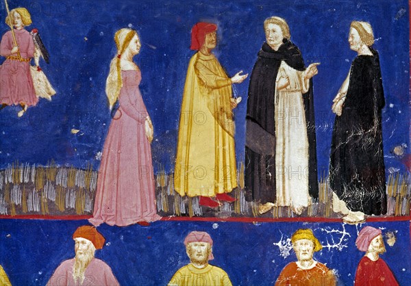 SANTO TOMAS DE AQUINO Y GREGORIO EL GRANDE - MINIATURA - S XV
VENECIA, BIBLIOTECA