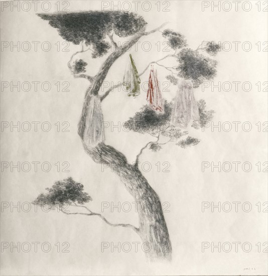 SICILIA JOSE MARIA 1954/
UN DESPERTAR SIN IMAGEN - DIBUJO - GRAFITO Y ACUARELA SOBRE PAPEL JAPONES