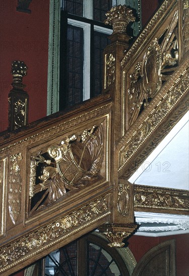 INTERIOR-DETALLE DE LA ESCALERA-BRONCE DORADO
NACION, COUNTRY SIGLO XVII/CASA