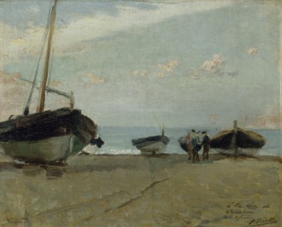 Sorolla, Barques sur la plage