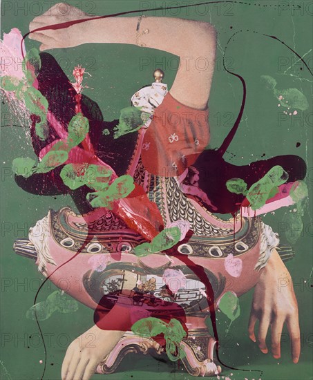 GALINDO JORGE 1964/
UN CIEL DE MANZANA-2003- TECNICA MIXTA SOBRE TELA- 200x165 cm
MADRID, GALERIA
