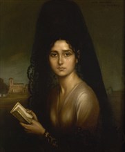 ROMERO DE TORRES JULIO 1874/1930
(LA MANTILLA) - S XIX/XX - SIMBOLISMO ESPAÑOL
MADRID, COLECCION