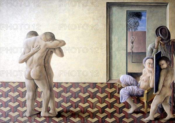 PEREZ VILLALTA GUILLERMO 1948-
LAS RELACIONES - 1992 - 140x200 - TEMPLE/VINILICO/LIENZO -