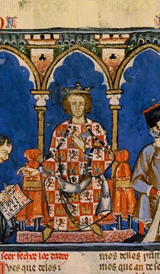 ALFONSO X EL SABIO 1221/84
D- LIBRO DE JUEGOS-F65R- ALFONSO X DICTA EL LIBRO DE LOS DADOS-VISTE