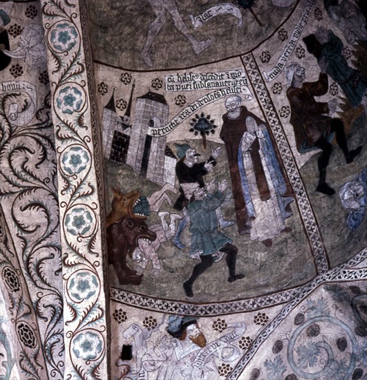 ALBERTUS PICTOR 1445/1509
ELIAS SE BURLA DE LOS PROFETAS DE BAAL - 1480 - FRESCO
UPPLAND, IGLESIA