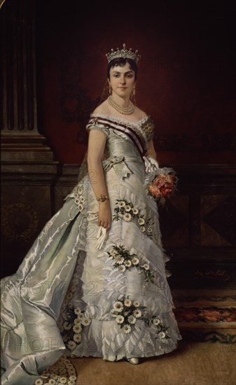 GIL M.SN
RETRATO DE LA REINA MARIA DE LAS MERCEDES DE ORLEANS Y BORBON EL DIA DE SU BODA
MADRID,