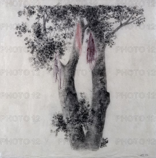 SICILIA JOSE MARIA 1954/
UN DESPERTAR SIN IMAGEN - DIBUJO - GRAFITO Y ACUARELA SOBRE PAPEL JAPONES