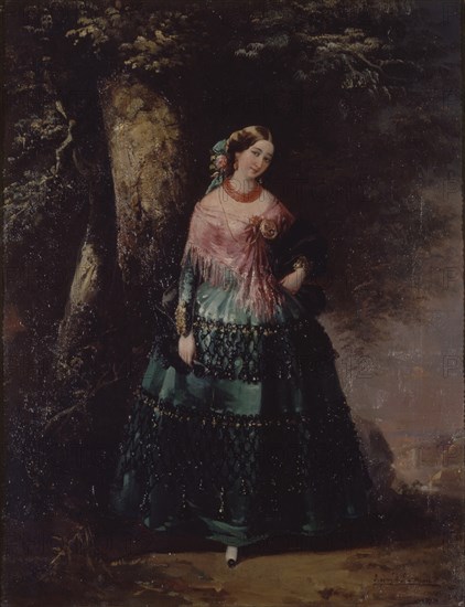 RODRIGUEZ DE GUZMAN M 1818/67
LA EMPERATRIZ EUGENIA DE MONTIJO- OLEO/LIENZO- 52x40 - PINTURA