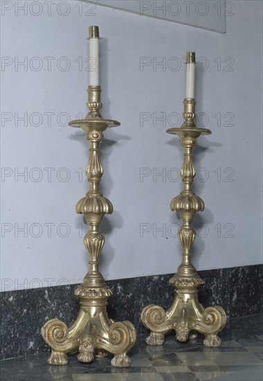 BLANDONES GRANDES DE MADERA GALLONADOS - PAN DE ORO - S XVIII
TOLEDO, MONASTERIO SANTO DOMINGO EL