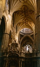 BOVEDAS DE CRUCERIA ESTRELLADA Y TRASCORO DE LA NAVE CENTRAL
SALAMANCA, CATEDRAL