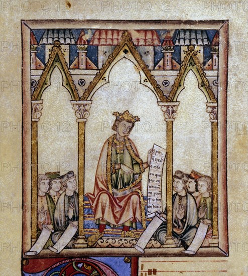 ALFONSO X EL SABIO 1221/84
D- MTI1-CANTIGA STA MARIA-F4V-PROLOGO-ALFONSO X COMO TROVADOR CON SU