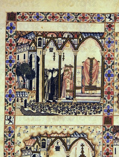 ALFONSO X EL SABIO 1221/84
D-MS.B.R.20- CANTIGA STA MARIA-Nº226-F15-A-MISA EN UN