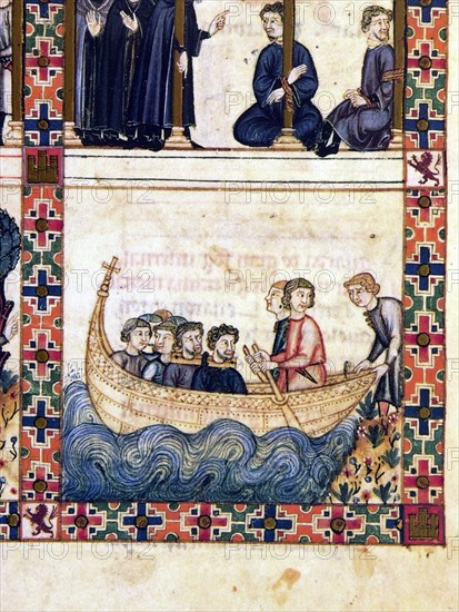 ALFONSO X EL SABIO 1221/84
D-MS.B.R.20-CANTIGA STA MARIA-Nº275- F103V-F-FRAILES HOSPITALARIOS