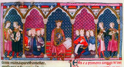 ALFONSO X EL SABIO 1221/84
D-M.B.I.2- CANTIGA STA MARIA-Nº1-F29R-CODICE DE LOS MUSICOS-ALFONSO X