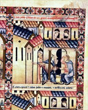 ALFONSO X EL SABIO 1221/84
D-MS.B.R.20- CANTIGA STA MARIA-F5-B-JUDIOS MOFANDOSE DE