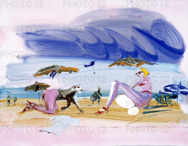 KOSTER MATTIAS 1961/
D- SHEEP BEACH - 2002 - OLEO/ALUMINIO - 58x78
MADRID, GALERIA DISTRITO