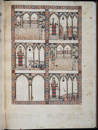 ALFONSO X EL SABIO 1221/84
CANTIGA STA MARIA Nº241-F69V-JOVEN QUE SE CASABA SE DESPEÑA Y ES