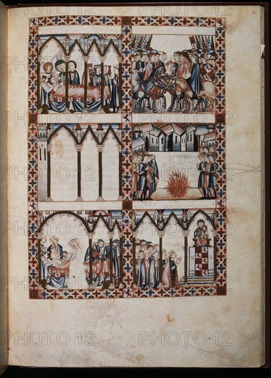 ALFONSO X EL SABIO 1221/84
CANTIGA STA MARIA Nº235-F92R-VIRGEN SALVA AL REY ALFONSO X DE