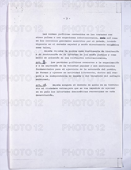 PROYECTO PARA LA CONSTITUCION 1978-PRINCIPIOS GENERALES-GRUPO PARLAMENTARIO COMUNISTA-FOL3
MADRID,