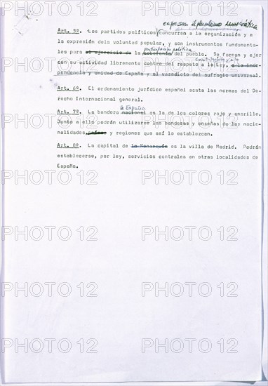 PROYECTO PARA LA CONSTITUCION 1978-PRINCIPIOS GENERALES-GRUPO CENTRO-UCD-FOLIO 2
MADRID, CONGRESO